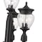 Z-Lite Davina 3 Light Outdoor Post Mounted Fixture, 31.5in. W x 125.75in. H, Black 5016PHMR-4-564P-BK - alternate 6